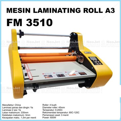 Jual Mesin Laminating Roll Fm Padi Umkm