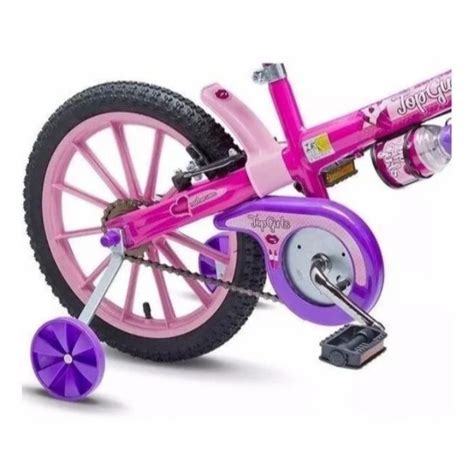 Bicicleta Infantil Nathor Top Girls Aro 16 Freios V Brakes Cor Rosa