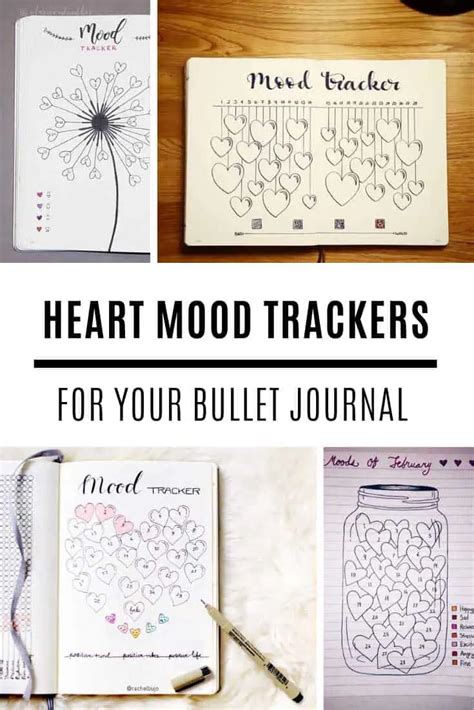 Heart Bullet Journal Mood Tracker Ideas Perfect For February