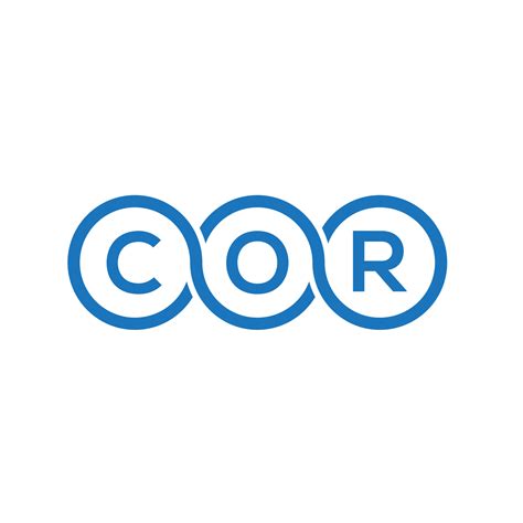 Cor Letter Logo Design On White Background Cor Creative Initials