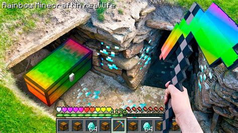 Minecraft In Real Life POV REALISTIC RAINBOW CHEST In Minecraft Real