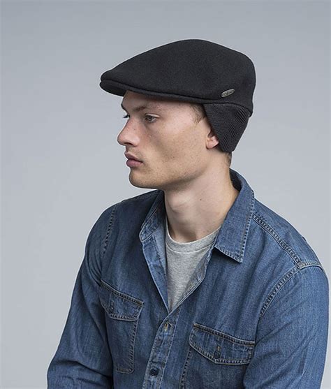 Boina Kangol Wool Earflap Black