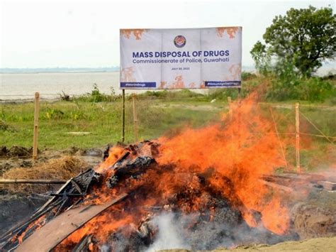 Guwahati Police Destroy 935 Kg Of Drugs Worth Over Rs 100 Cr