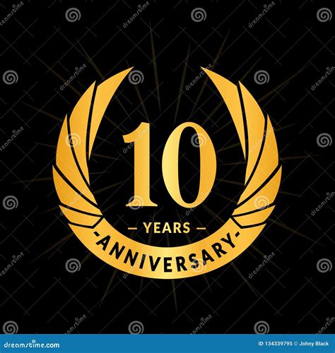 10 Years Anniversary Design Template Elegant Anniversary Logo Design