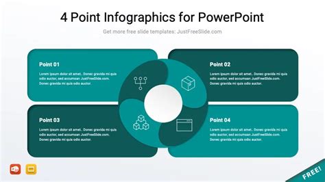 Free 4 Point Infographics For Powerpoint 30 Slides Just Free Slide