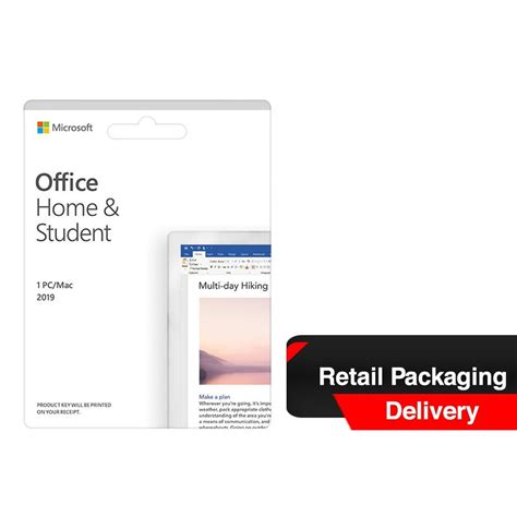 Microsoft Office Home And Student 2019 Pocket Version Retail Packaging
