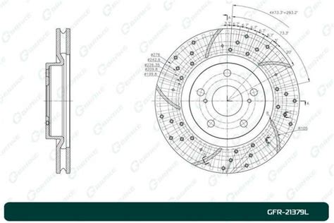 Купить Диск тормозной перфорированный вентилируемый G-brake GFR-21379L ...