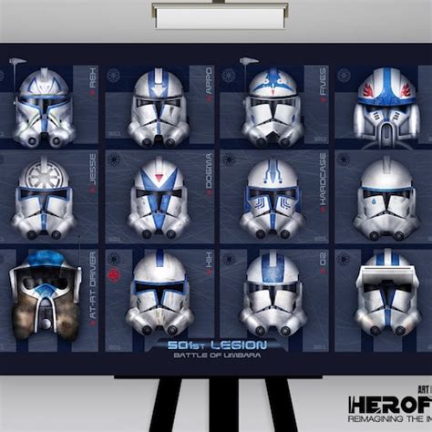Star Wars 501st Legion Helmet Composite Art Print Etsy