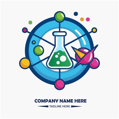 Chemistry Logo Vector Graphic Element | Premium AI-generated vector