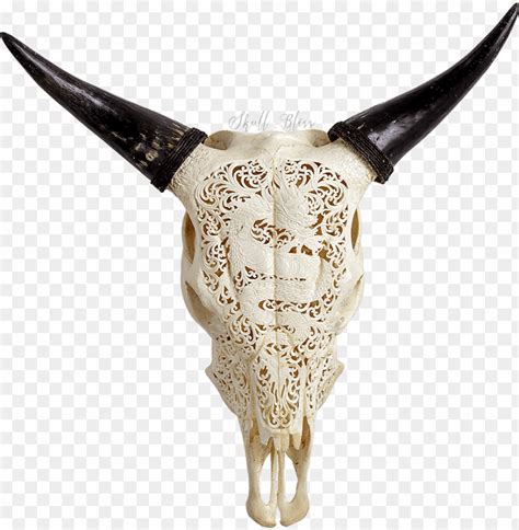 Free Download Hd Png Carved Cow Skull Laser Engraver Cow Skull Png