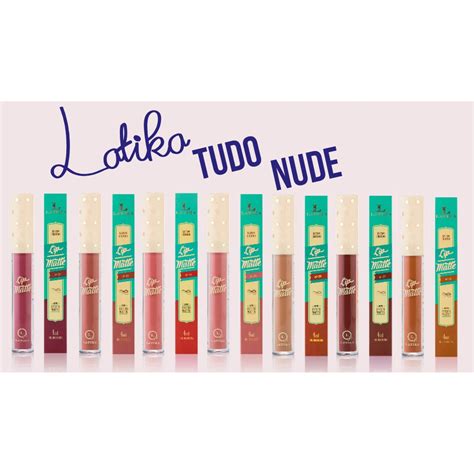 Kit Batom L Quido Latika Matte Tudo Nude Cores Shopee Brasil
