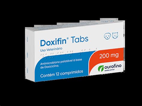 Doxifin Tabs Antimicrobiano Ourofino 12 Comprimidos 200 Mg