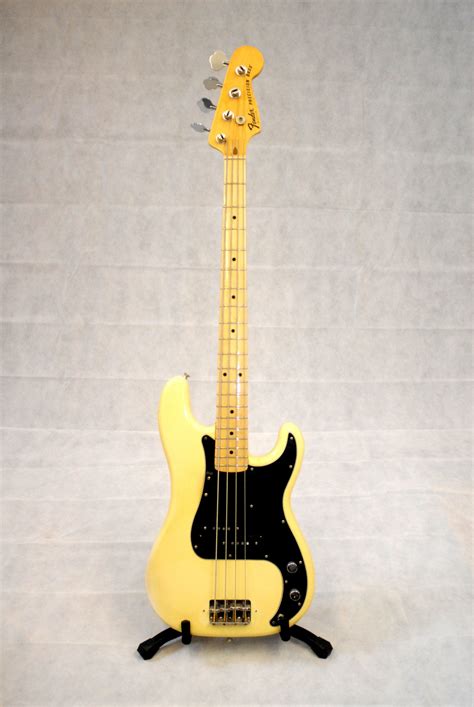 1977 Fender Precision Bass USA Blonde Black Guard Maple Neck - My