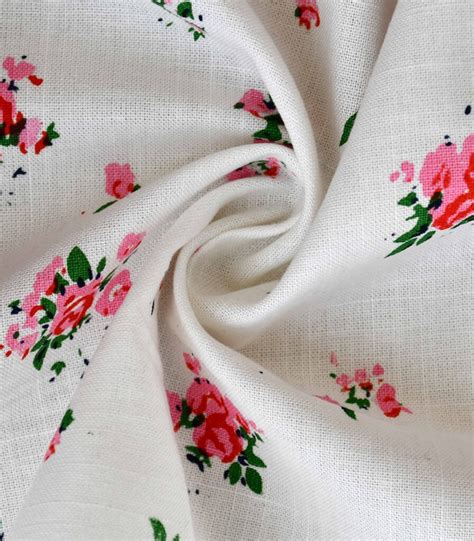 Cotton Pink Color Flower Print Fabric Fc Oa Dinesh Exports