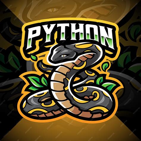 premium vector python esport mascot logo design