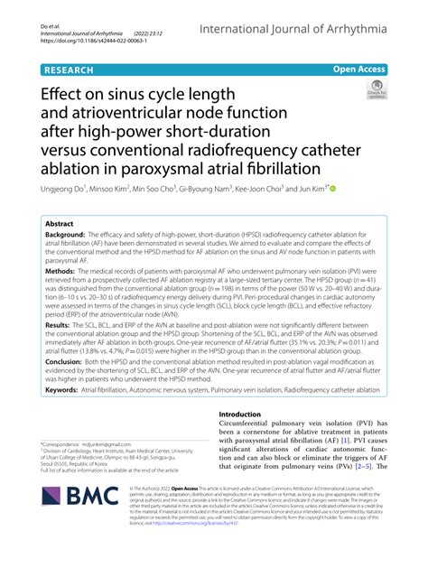 PDF Effect On Sinus Cycle Length And Atrioventricular Node Function