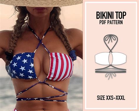 Bikini Top Pattern PDF Sewing Pattern Womet Top Pattern PDF Etsy Australia