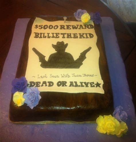 Outlaw Birthday Cake With Handmade Gumpaste Flowers And Details Cake