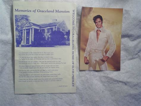 Graceland Mansion Elvis Presley Tour Brochure Postcard Ralph