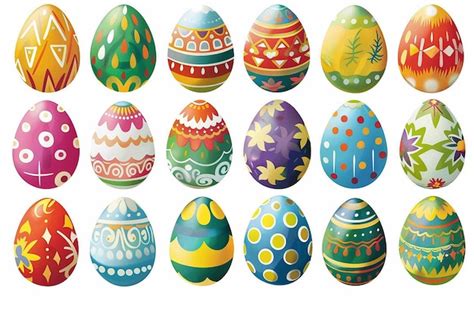 Premium Photo Easter Egg Vibrant Illustrations Colorful Patterns Designs