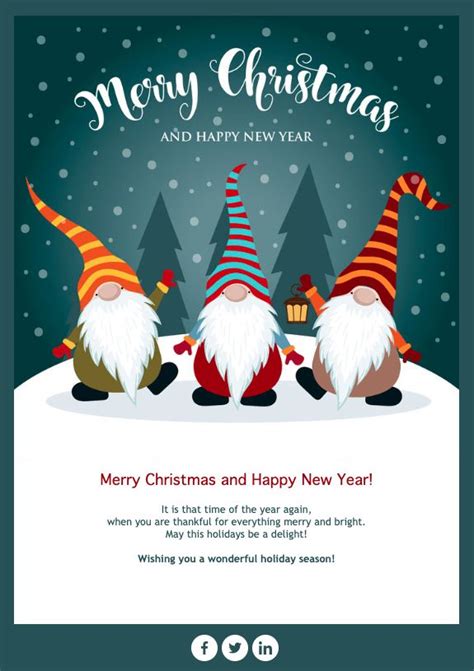 Christmas Card Email Templates Free Build Your Professional Email ...