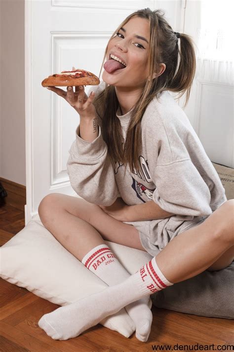 Sweet Brunette Babe Strips Down To Reveal Her Small Boobies 15 Photos