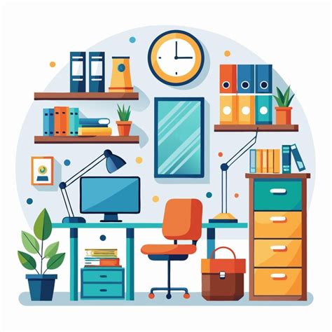 Premium Vector Modern Minimalist Office Interior
