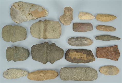 Lot 689 17 Native American Tools Ax Blades And Pestles
