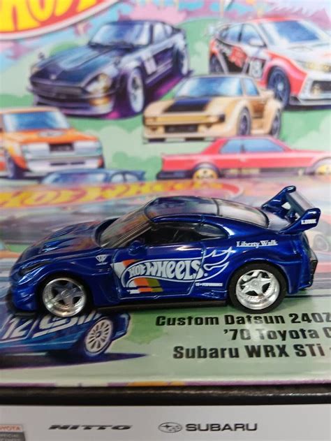 Hot Wheels Super Custom Nissan Gtr Blue Liberty Walk Alloy Chrome Nut Rolls New Ebay Nissan