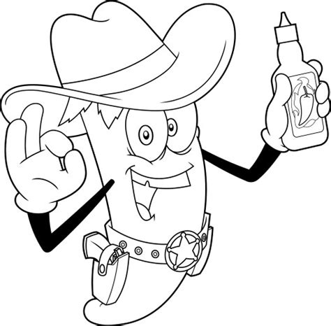 Mexican Hot Chili Pepper Cartoon Character Vector Image