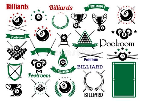 Crossed Pool Cues Stock Illustrations 949 Crossed Pool Cues Stock