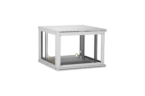 Настенный разборный шкаф TLK 19, 9U, перфорированная дверь, серый TWI ...