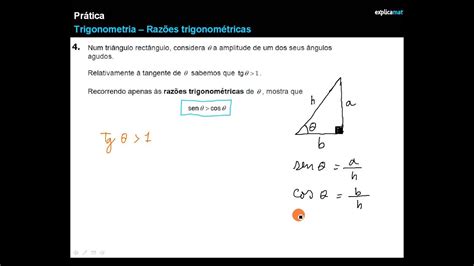 Razões Trigonométricas Matemática 11º Ano Exercício Prático Youtube