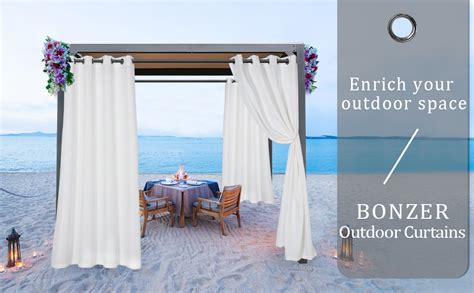 Amazon Bonzer Outdoor Waterproof Curtains For Patio Grommet