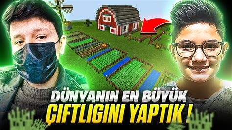 DÜNYANIN EN BÜYÜK ÇİFTLİĞİNİ YAPTIK Minecraft Hardcore 3 YouTube