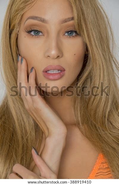 Blonde Mixed Race Model Poses Lingerie Stock Photo 388919410 Shutterstock