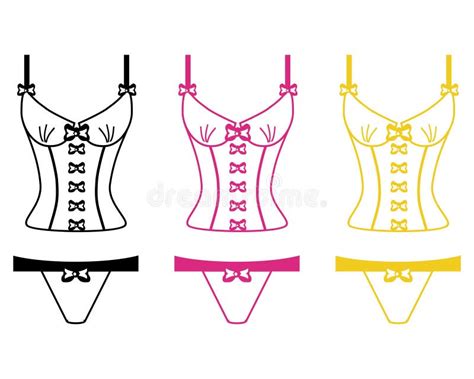 Lingerie Sur Le Fond Blanc Illustration De Vecteur Illustration Du Charme
