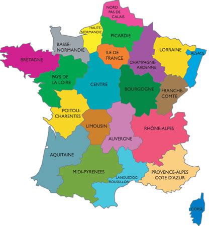 CARTE DE FRANCE REGION - Carte des régions Françaises