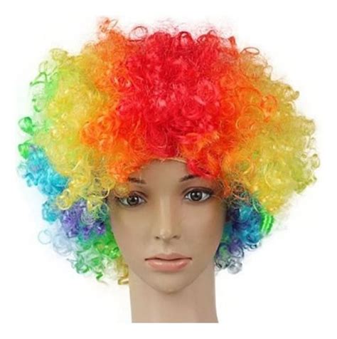 Peruca Colorida Infantil - Peruca Palhaço Colorida Adulto Infantil Festa Fantasia | Clown wig ...