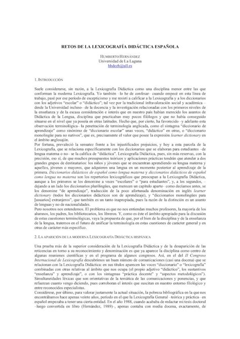 Pdf Retos De La Lexicograf A Did Ctica Espa Ola Dokumen Tips