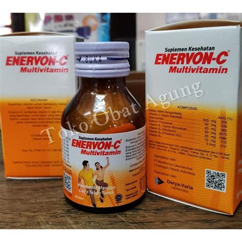 Jual Enervon C Multivitamin Botol Isi Tablet Multivitamin