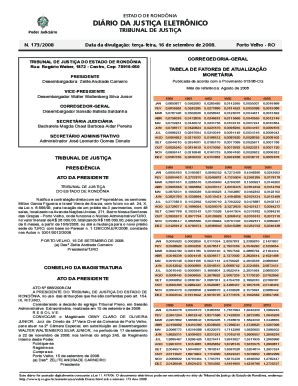 Preenchível Disponível TRIBUNAL DE JUSTIA DO ESTADO DE RONDNIA IV Fax