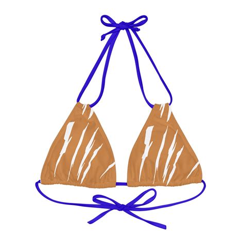 Effete Feline Claw Marks Scratch Strappy Triangle Bikini Top Aop Walmart