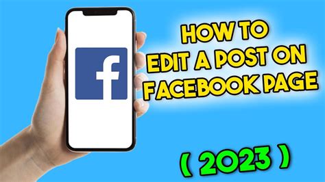 How To Edit A Post On Facebook Page Youtube