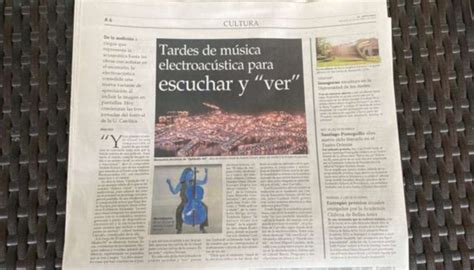 Diario El Mercurio Anuncia El Viii Festival De M Sica Electroac Stica