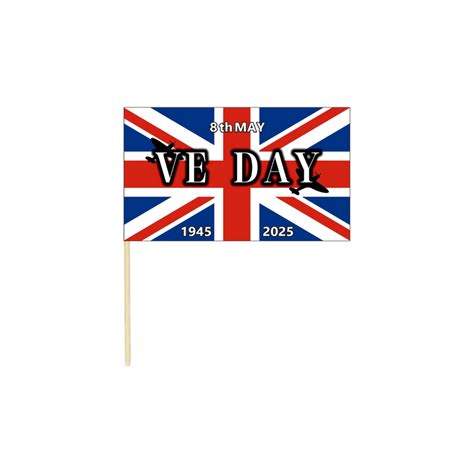 Ve Day 80th Anniversary Handwaving Flags Flags And Flagpoles