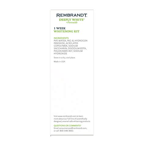 Deeply White + Peroxide 1 Week Teeth Whitening Kit – Rembrandt