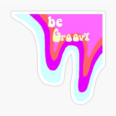 Groovy Drip Sticker For Sale By Charlo Redbubble