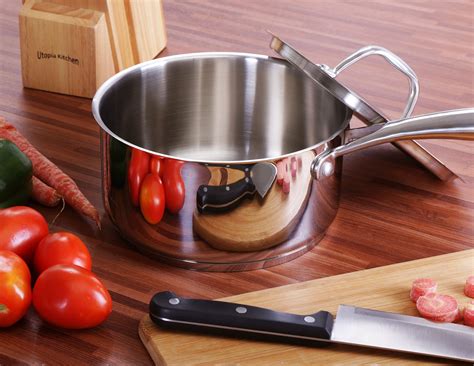 Utopia Kitchen 2 Quart Sauce Pan with Lid - Induction Compatible ...