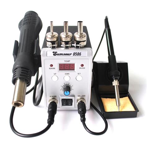 New 8586 ESD Soldering Station LED Digital SMT SMD Solder Iron Desoldering Rework Station Hot